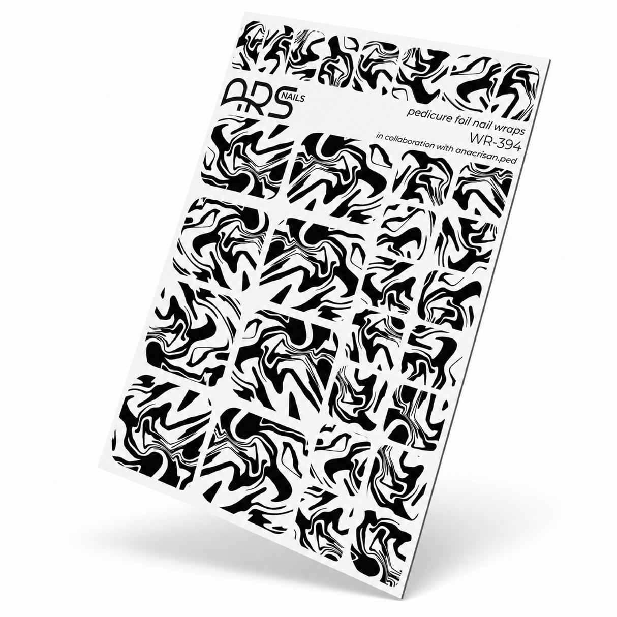 WR-394 - Pedicure Black divorces. Silver Foil