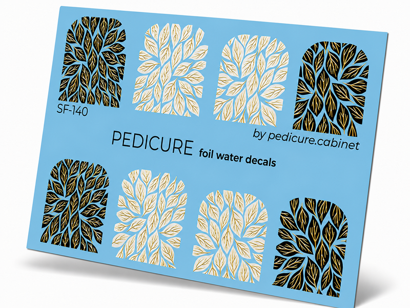 SF-140 - Pedicure Leaves Big Foil Gold