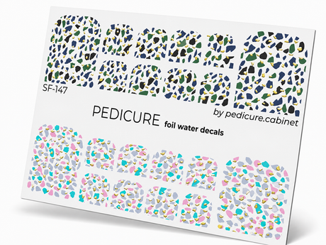 SF-147 - Pedicure Colored Pebbles Foil Gold