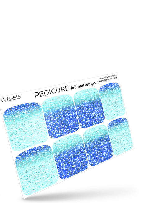 WB-515 - Pedicure Waves. Colored Foil. Large