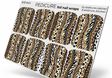 WB-644 - Pedicure Brown Animal Stripes. Gold Foil. Large