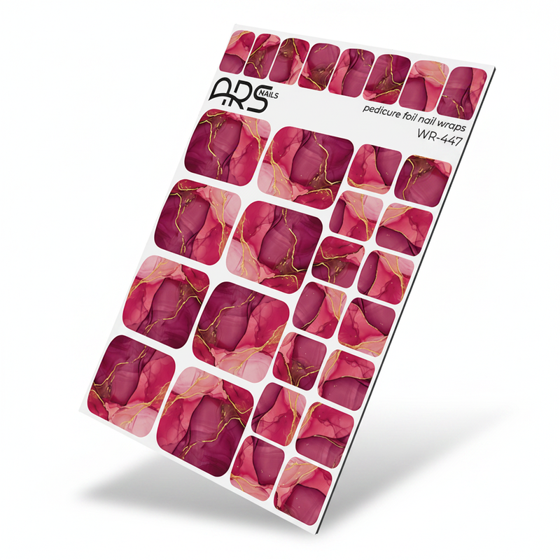 WR-447 - Pedicure Divorces. Red. Gold Foil