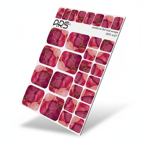 WR-447 - Pedicure Divorces. Red. Gold Foil