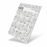 WR-448 - Pedicure Marble. White and black. Gold Foil