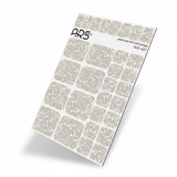WR-457 - Pedicure Brown twigs. Silver Foil