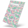WR-511 - Pedicure Mermaid. Lilac and Green. Colored Foil