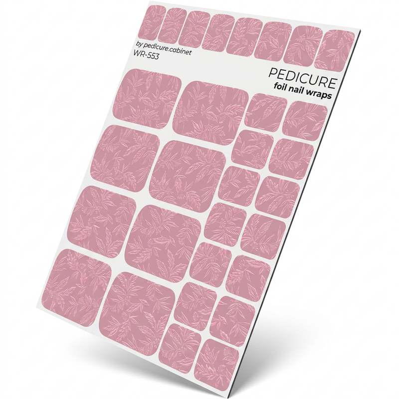 WR-553 - Pedicure Pink Leaves Colored Foil