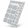 WR-567 - Pedicure Blue Flowers Gold Foil