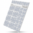 WR-609 - Pedicure Snowflakes Blue Background Silver Foil