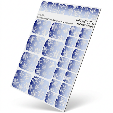 WR-610 - Pedicure Snowflakes Gradient Silver Foil