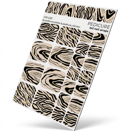WR-639 - Pedicure Zebra. Gold Foil