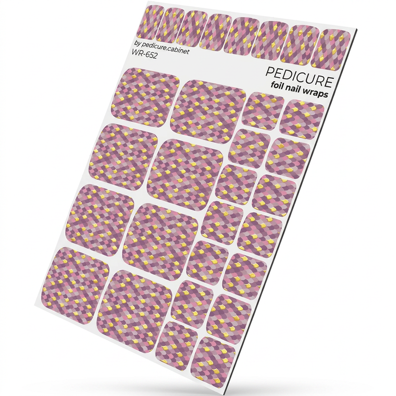 WR-652 - Pedicure Python Pink. Gold Foil
