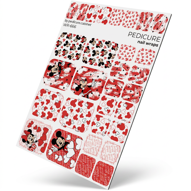 WR-666 - Pedicure Wrap MM. Red