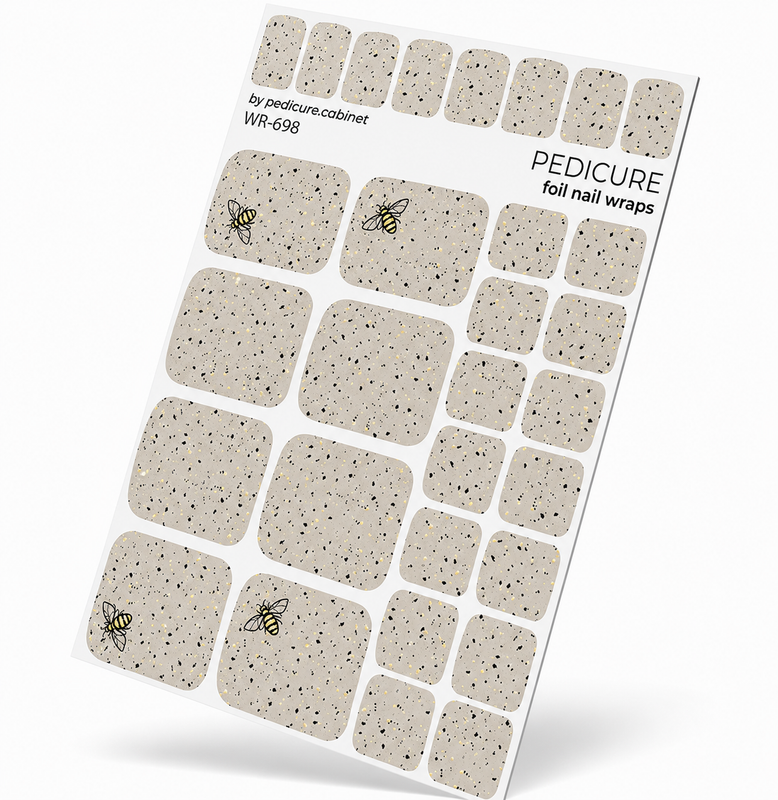 WR-698 - Pedicure Bees. Gold Foil