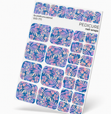 WR-771 - Pedicure Flowers blue background with shadow