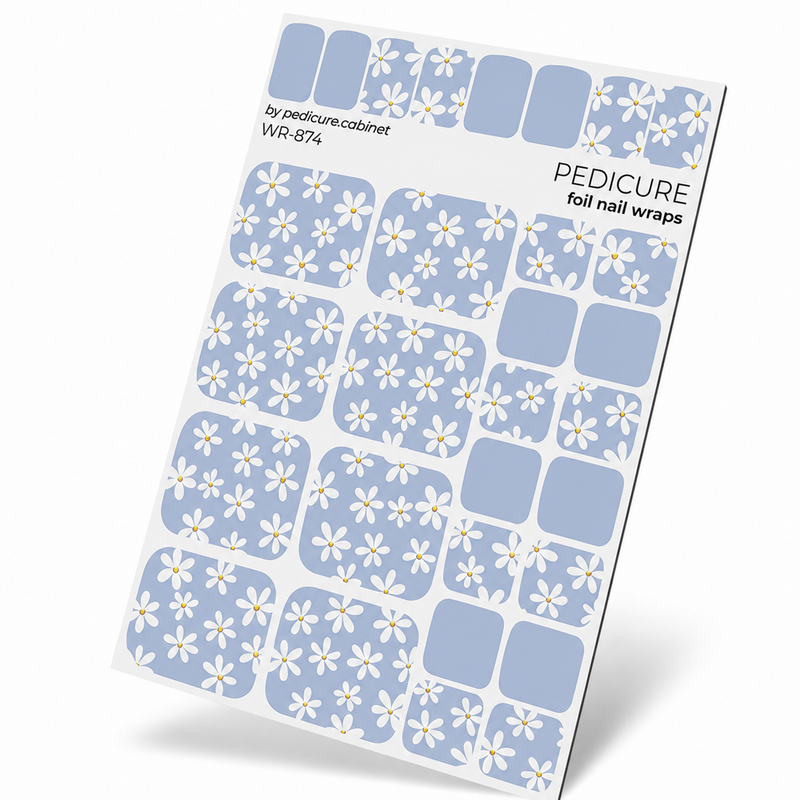 WR-874 - Pedicure Chamomile. Blue. Gold Foil