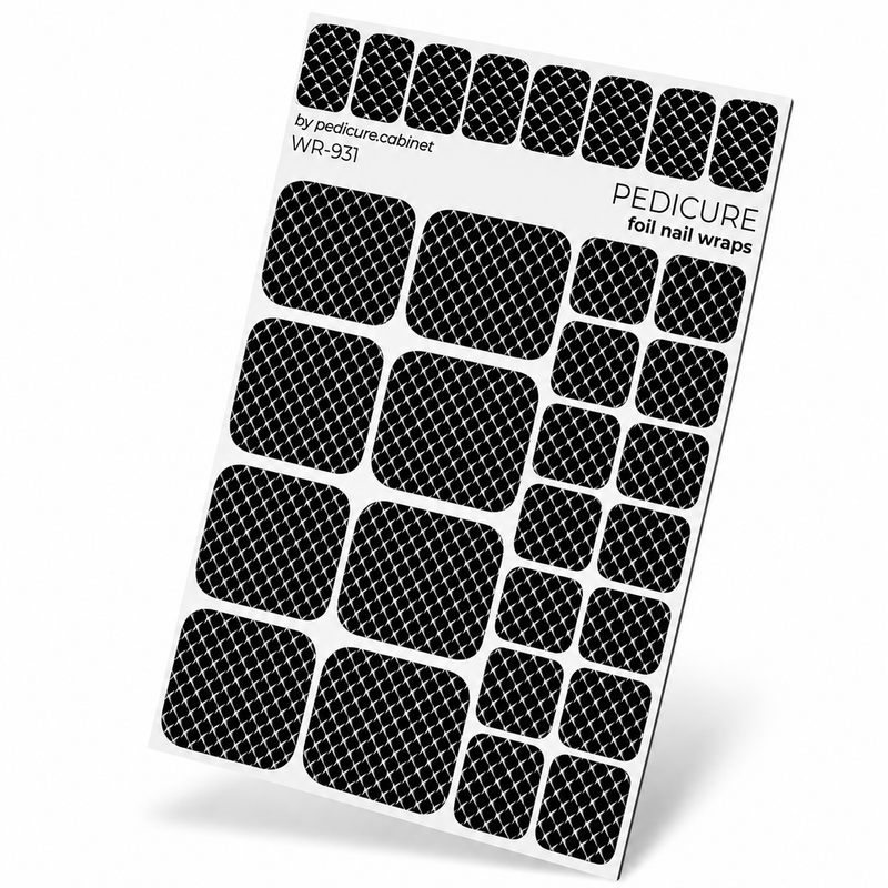 WR-931 - Pedicure Checkmarks. Silver Foil