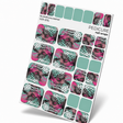WR-976 - Pedicure Abstraction. Pink mint with black