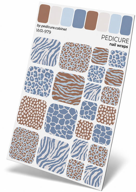WR-979 - Pedicure Mix animal. Blue brown